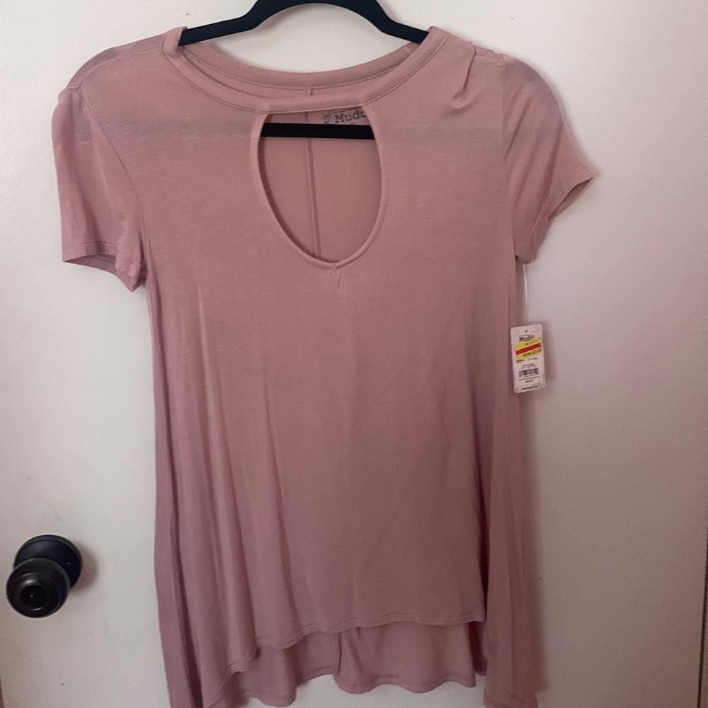 Mudd Pink Cut Out Shirt